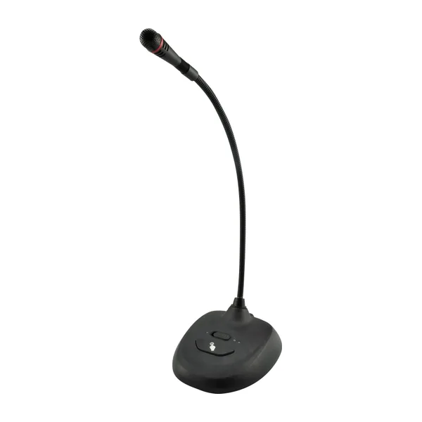HearClear PTT HCDM160 Gooseneck Desk Microphone